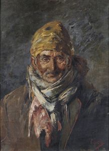 IROLLI VINCENZO (1860 - 1942) - Ritratto di anziano.