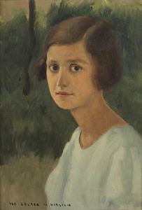 CELADA DA VIRGILIO UGO (1895 - 1995) - Ritratto di giovane donna.
