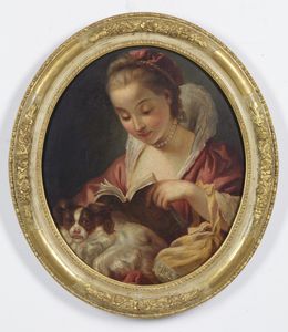FRAGONARD JEAN HONORE' (1732 - 1806) : La lettura.  - Asta ASTA 326 - ARTE ANTICA E DEL XIX SECOLO - Associazione Nazionale - Case d'Asta italiane