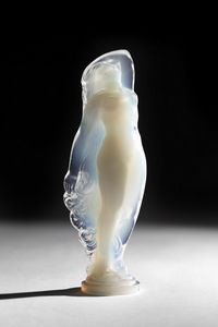 SABINO - Le Reveil. Statuina di nudino femminile in cristallo opalescente.