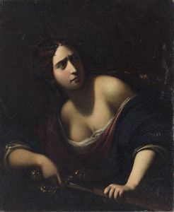PIGNONI SIMONE  (1611 - 1698) - Attribuito a. La regina Tomiri.