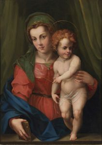 CAVALLUCCI ANTONIO (1751 - 1798) - Madonna con bambino.