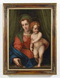 CAVALLUCCI ANTONIO (1751 - 1798) : Madonna con bambino.  - Asta ASTA 326 - ARTE ANTICA E DEL XIX SECOLO - Associazione Nazionale - Case d'Asta italiane