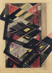 LUIGI SPAZZAPAN Gradisca d'Isonzo (GO) 1889 - 1958 Torino - Intersezione (Composizione geometrica verticale) 1946
