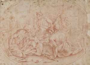CAVEDONE GIACOMO  (1577 - 1660) - Attribuito a. Cristo coronato di spine.