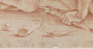 CAVEDONE GIACOMO  (1577 - 1660) : Attribuito a. Cristo coronato di spine.  - Asta ASTA 327 - DISEGNI DA UNA COLLEZIONE TORINESE E ALTRE COMMITTENZE - Associazione Nazionale - Case d'Asta italiane