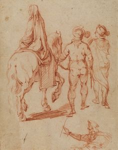 MIEL JAN (1599 - 1663) - Viandanti di spalle.