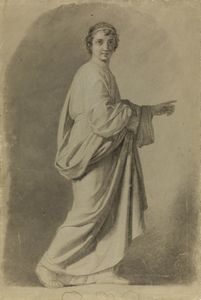 MINARDI TOMMASO (1787 - 1871) : Studio femminile.  - Asta ASTA 327 - DISEGNI DA UNA COLLEZIONE TORINESE E ALTRE COMMITTENZE - Associazione Nazionale - Case d'Asta italiane