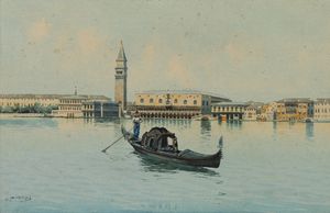 BORTOLUZZI PIETRO (1875 - 1937) - Veduta di Piazza San Marco.