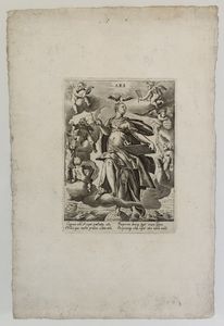 VOS MARTIN DE (1532 - 1603) - Da. Gruppo di sette incisioni raffiguranti le arti.