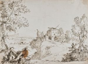 RICCI MARCO (1676 - 1729) - Attribuito a. Paesaggio.