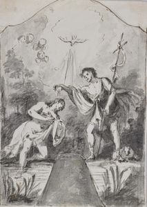 DIZIANI  GASPARE (1689 - 1767) - Scuola di. Battesimo di Cristo.