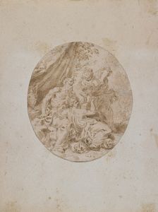 Scuola genovese del XVII secolo - Scena mitologica.