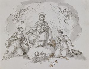PAGHINI DOMENICO (1778 - 1850) - Madonna e Santi.