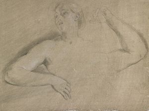 Scuola toscana del XVIII secolo - Studio di figura femminile.