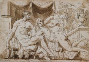Scuola lombarda del XVIII secolo - Ercole e Deianira.
