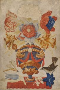 GARZONI ISABELLA (1600 - 1670) - Attribuito a. Natura morta di fiori e volatili.