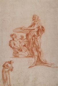 BEAUMONT CLAUDIO FRANCESCO (1694 - 1766) - Attribuito a. Studio di figure.