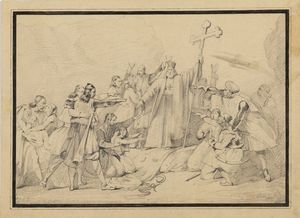 ARTISTA DEL XIX SECOLO - Scena dalla guerra di Indipendenza greca del 1821.
