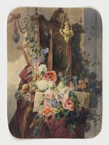SCROSATI LUIGI (1814 - 1869) - Natura morta di fiori.