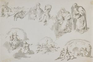 PAGHINI DOMENICO (1778 - 1850) - Studi di figure religiose.