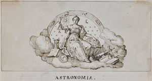 SCUOLA GENOVESE DEL XIX SECOLO - Allegoria dell'Astronomia.