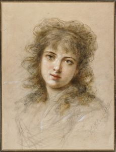TCHOUMAKOFF THEODORE (1823 - 1911) - Ritratto di giovane ragazza.