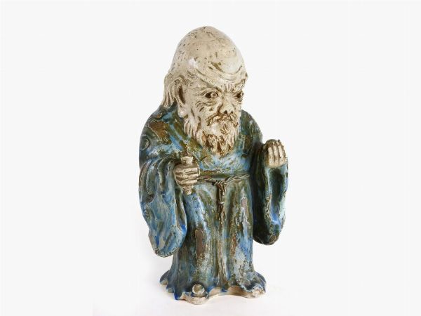 Figura in ceramica invetriata  - Asta Un antico casale: arredi e collezioni - III - Associazione Nazionale - Case d'Asta italiane