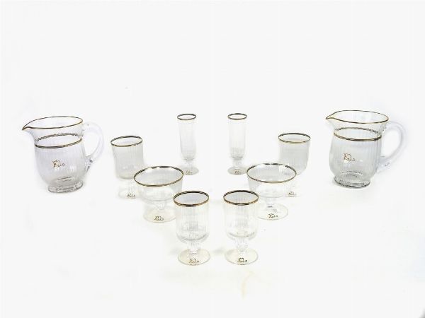 Servito di bicchieri in cristallo  - Asta Un antico casale: arredi e collezioni - III - Associazione Nazionale - Case d'Asta italiane