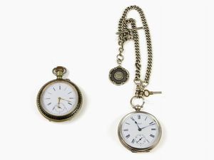 Due orologi da tasca  - Asta Un antico casale: arredi e collezioni - III - Associazione Nazionale - Case d'Asta italiane