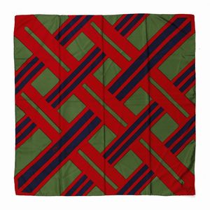 DI CAMERINO ROBERTA - Foulard in seta multicolore (verde, rosso e blue).