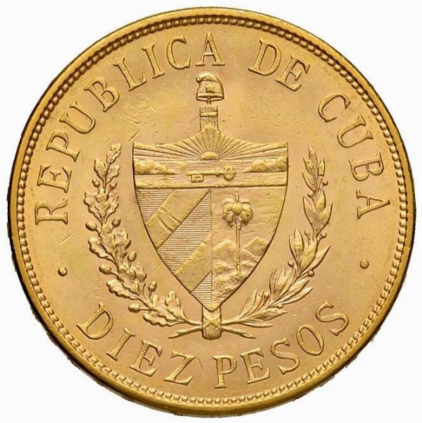 CUBA. 10 PESOS 1916  - Asta Asta a Tempo | Aurea. Monete e medaglie d'oro italiane ed estere - Associazione Nazionale - Case d'Asta italiane