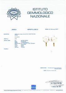 PAIO DI ORECCHINI CON PERLE NATURALI  - Asta GIOIELLI - Associazione Nazionale - Case d'Asta italiane