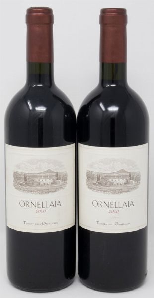Ornellaia, Tenuta dell'Ornellaia, 2000, 2 bts  - Asta Vini da collezione - Associazione Nazionale - Case d'Asta italiane