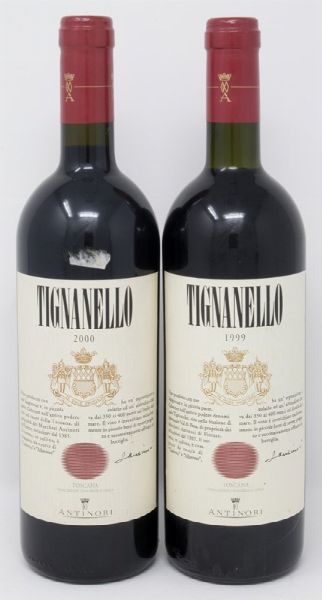 Tignanello, Antinori, 2 bts  - Asta Vini da collezione - Associazione Nazionale - Case d'Asta italiane