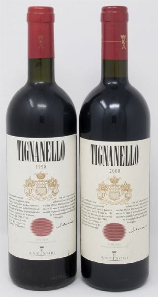 Tignanello Antinori, 2 bts  - Asta Vini da collezione - Associazione Nazionale - Case d'Asta italiane