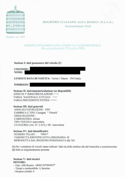 Castagna Alfa Romeo : Vittoria (Castagna)  - Asta Automobili e Motociclette - Associazione Nazionale - Case d'Asta italiane