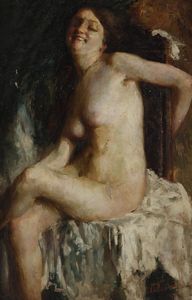 ARTISTA DEL XIX SECOLO - Nudo di donna.