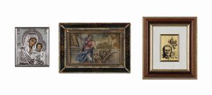 ARTISTI VARI - Gruppo di tre lotti raffiguranti Don Bosco, Madonna con Bambino e Santa Margherita.