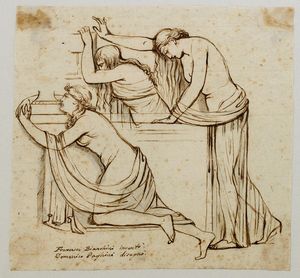 PAGHINI DOMENICO (1778 - 1850) - Studio di figure femminili.
