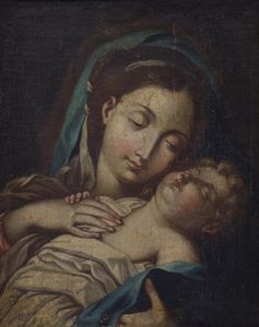 ARTISTA DEL XVIII SECOLO - Madonna con Bambino.