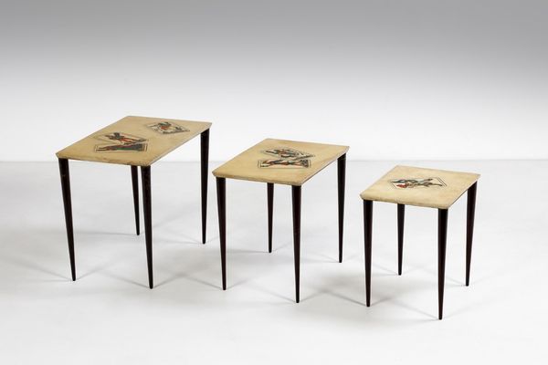 TURA ALDO (1909 - 1963) : Tre tavolini da salotto  - Asta ASTA 332 - DESIGN (online ) - Associazione Nazionale - Case d'Asta italiane