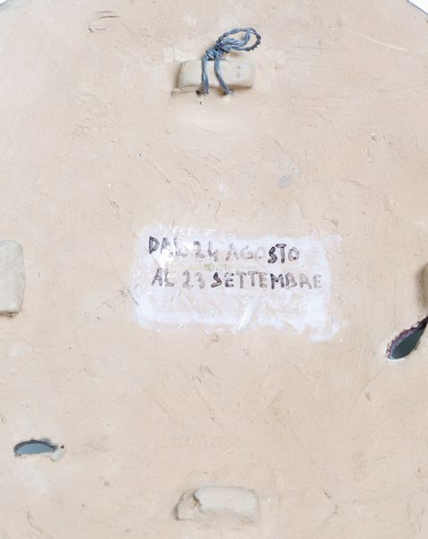 MELANDRI PIETRO  (1885 - 1976) : attribuito. Tondo da parete raffigurante il segno zodiacale della bilancia  - Asta ASTA 332 - DESIGN (online ) - Associazione Nazionale - Case d'Asta italiane