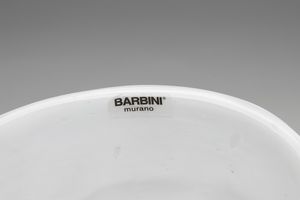 BARBINI ALFREDO (1912 - 2007) : Vaso in vetro trasparente decorato internamente  con fumatura.  - Asta ASTA 332 - DESIGN (online ) - Associazione Nazionale - Case d'Asta italiane