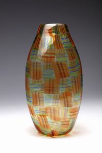 BARBINI ALFREDO (1912 - 2007) - Vaso con canne policrome a mosaico