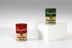 GAVINA DINO (1922 - 2007) - Coppia di sgabelli Campbell Soup per Studio Simon