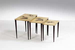 TURA ALDO (1909 - 1963) - Tre tavolini da salotto