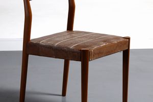 MOLLER NIELS OTTO (1920 - 1982) : Quattro sedie 77 per J.L. Mllers Mbelfabrik, Denmark  - Asta ASTA 332 - DESIGN (online ) - Associazione Nazionale - Case d'Asta italiane