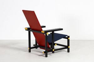 RIETVELD GERRIT THOMAS (1888 - 1964) : Red and Blue Chair per Cassina  - Asta ASTA 332 - DESIGN (online ) - Associazione Nazionale - Case d'Asta italiane