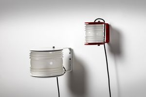 COLOMBO JOE (1930 - 1971) - Coppia di lampade da parete Optical per Oluce